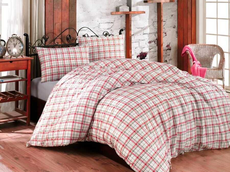 Dowry World Ekose Double Duvet Cover Set - Thumbnail