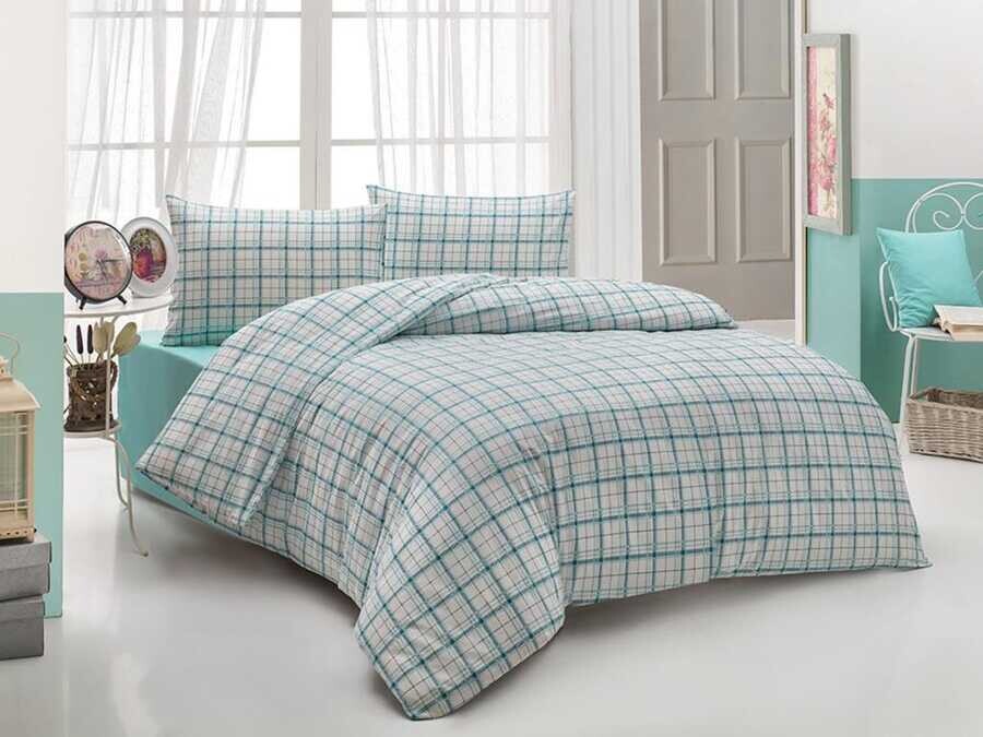 Dowry World Ekose Double Duvet Cover Set - Thumbnail