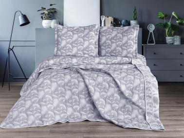 Çeyiz Diyarı - Dowry Land Double Palm Double Sided Bedspread Set Anthracite Çeyiz Diyarı - Dowry Land Double Palm Double Sided Bedspread Set Anthracite