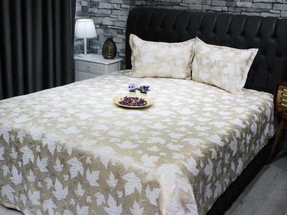 Dowry Land Sycamore Jacquard Bedspread Gold