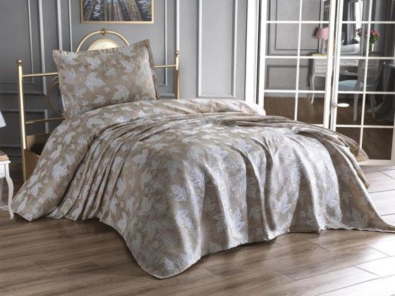 Dowry World Çınar Single Jacquard Bedspread Gold