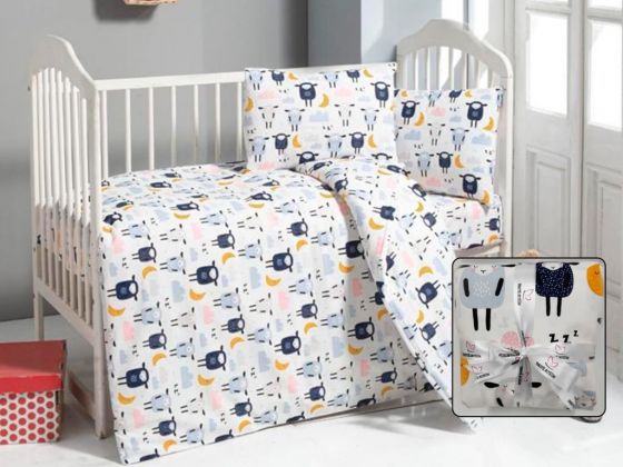 Dowry World Cartoon Baby Duvet Cover Set White