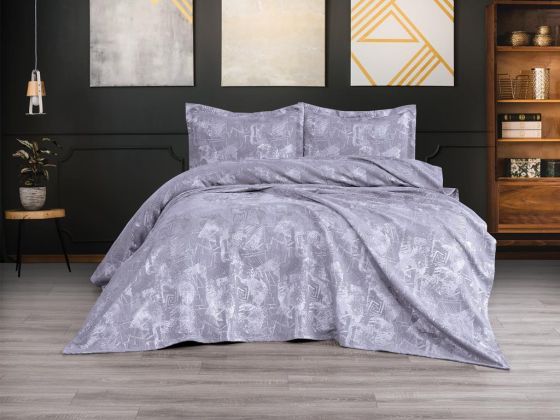 Dowry Land Clara 3-Piece Bedspread Set Gray