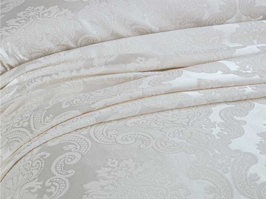 Dowry World Crown Bedspread Cream - Thumbnail