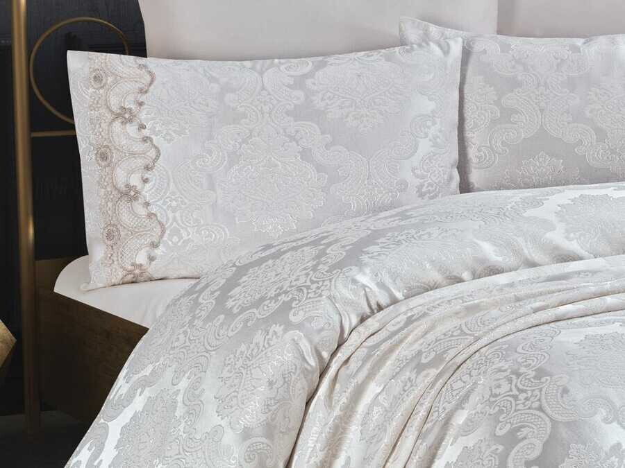 Dowry World Crown Bedspread Cream - Thumbnail