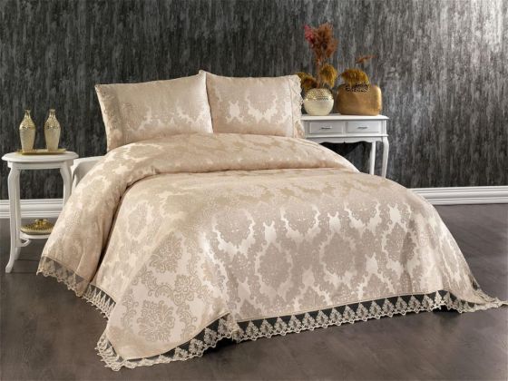 Dowry World Demontis Double Bedspread Cappucino