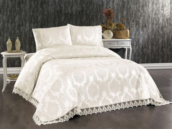 Dowry World Demontis Double Bedspread Cream