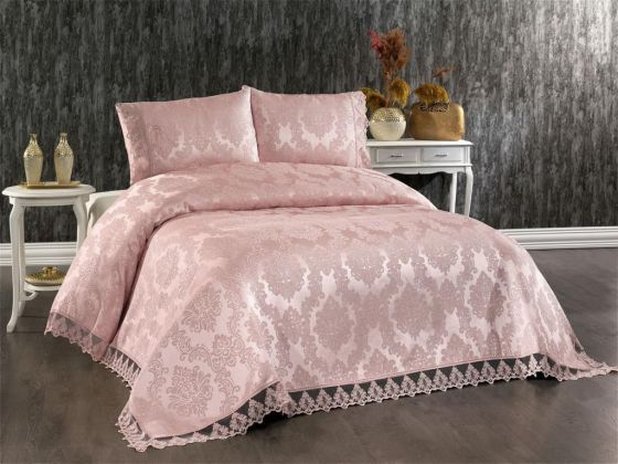 Dowry World Demontis Double Bedspread Powder