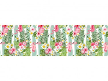 Dowry World Digital Print Flamingo Pattern Runner - Thumbnail