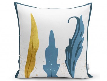 Dowry World Digital Printing Single Alsatia Pillow Cover - Blue Yellow - Thumbnail