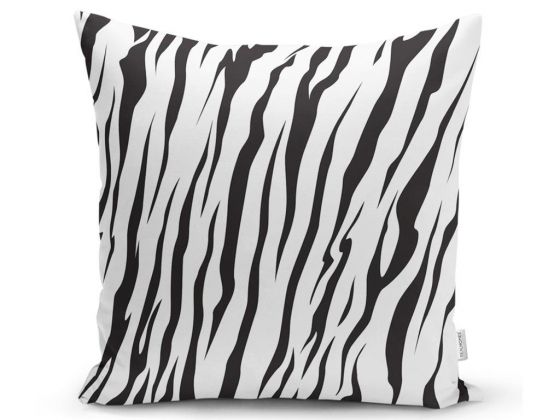 Dowry World Digital Printing Single Eleta Cushion's Cover - White Black