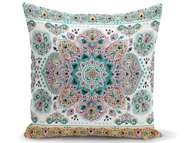 Dowry World Digital Printing Single Hedvige Pillow Cover Mint - Thumbnail