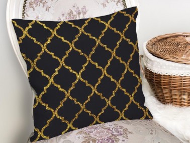 Dowry World Digital Printing Single Mais Cushion's Cover - Gold - Thumbnail