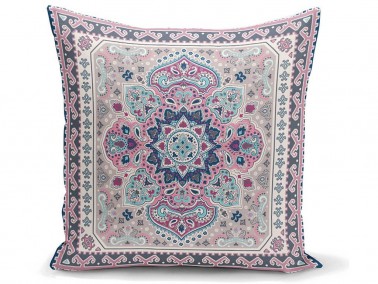 Dowry World Digital Printing Single Odette Pillow Cover - Plum - Thumbnail