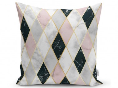 Dowry World Digital Printing Single Sibyla Cushion's Cover - Gray - Thumbnail