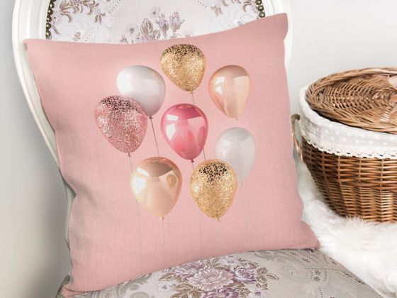 Dowry World Digital Print Single Viviane Cushion's Cover - Pink 