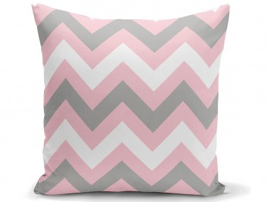 Çeyiz Diyarı - Dowry World Digital Printing Single Zigzag Cushion's Cover - Pink Çeyiz Diyarı - Dowry World Digital Printing Single Zigzag Cushion's Cover - Pink
