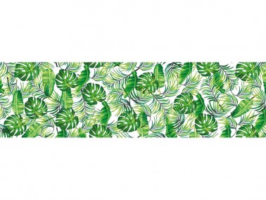 Dowry World Digital Print Yaprak Pattern Runner - Thumbnail