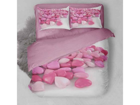 Dowry World Digital Printed 3D Double Duvet Cover Set Candy