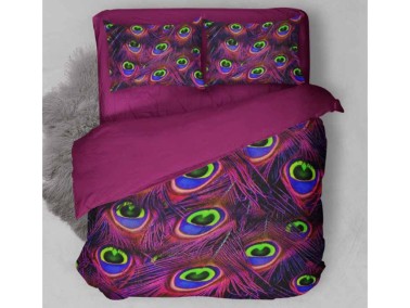 Çeyiz Diyarı - Dowry World Digital Printed 3D Double Duvet Cover Set Peacock