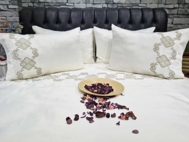 Dowry Land Dior Cotton Satin Duvet Cover Set Cappucino Cappucino - Thumbnail