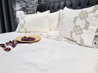 Dowry Land Dior Cotton Satin Duvet Cover Set Cappucino Cappucino - Thumbnail