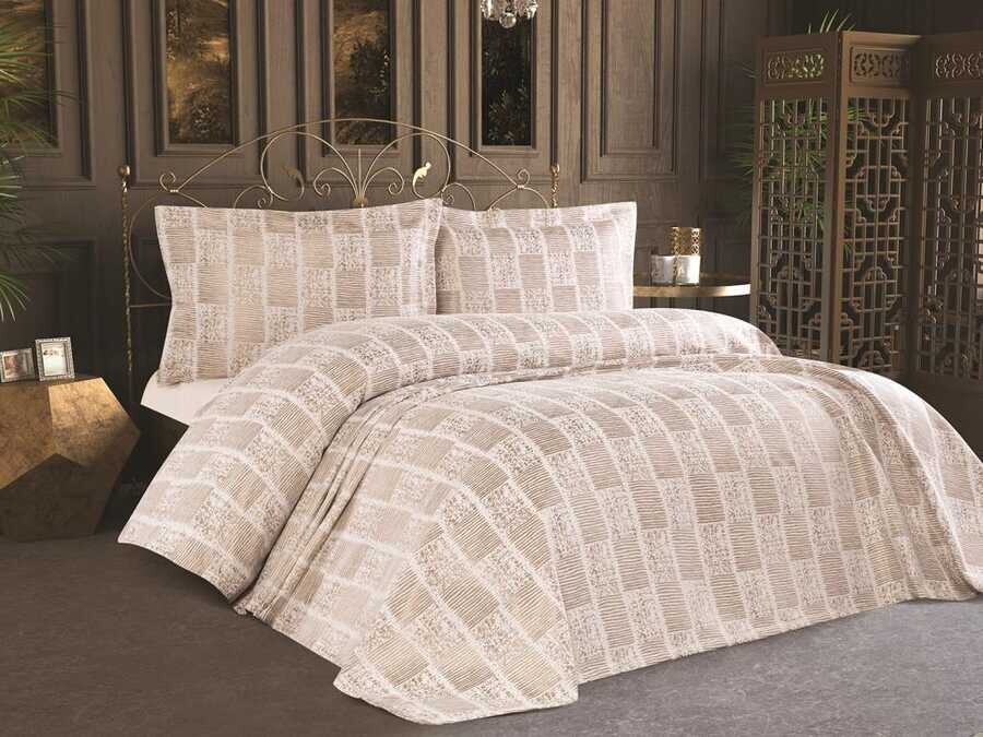 Dowry World Elenora Bedspread Cappucino - Thumbnail