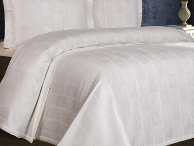 Dowry World Elenora Bedspread Cream - Thumbnail