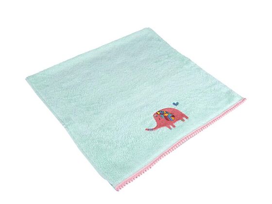 Dowry World Elephant Baby Towel Green