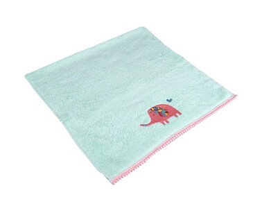 Dowry World Elephant Lux Baby Towel Green - Thumbnail