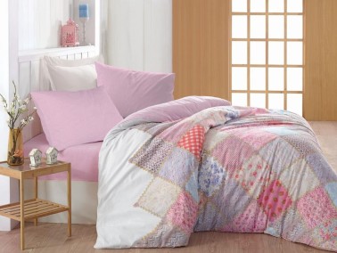 Dowry World Fixe Double Duvet Cover Set Olesya Powder - Thumbnail