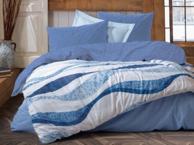 Dowry World Fixe Double Duvet Cover Set Jenita Blue - Thumbnail