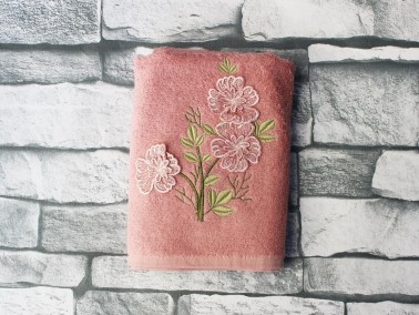 Dowry World Flower Embroidery Dowry Towel Pomegranate Flower - Thumbnail