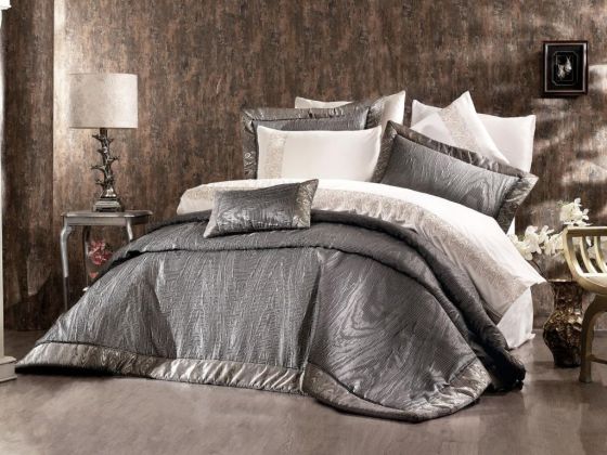 Dowry Land Francesca 4-Piece Bedspread Set Gray