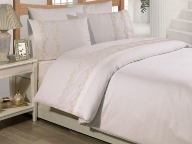 Çeyiz Diyarı - Dowry Land French Guipure Alanur Duvet Cover Set Cream Çeyiz Diyarı - Dowry Land French Guipure Alanur Duvet Cover Set Cream