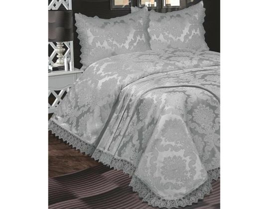 Dowry Land French Guipure Lunox Bedspread Anthracite