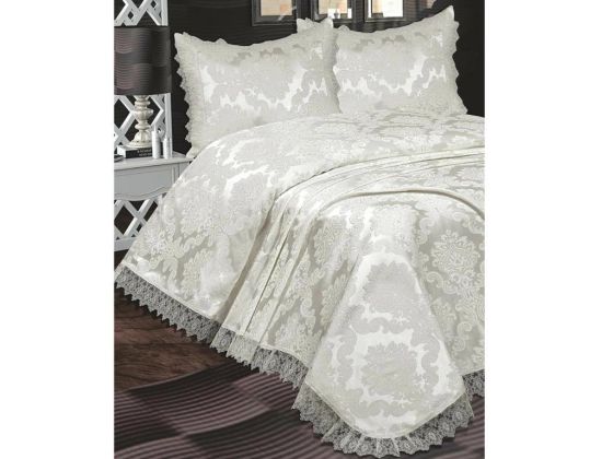 Dowry Land French Guipure Lunox Bedspread Cream