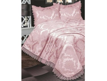 Çeyiz Diyarı - Dowry Land French Guipure Lunox Bedspread Powder Çeyiz Diyarı - Dowry Land French Guipure Lunox Bedspread Powder
