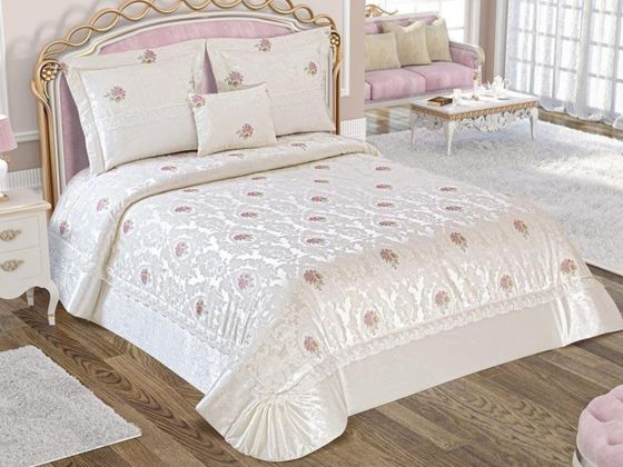 Palace French Guipure Bedspread Cream