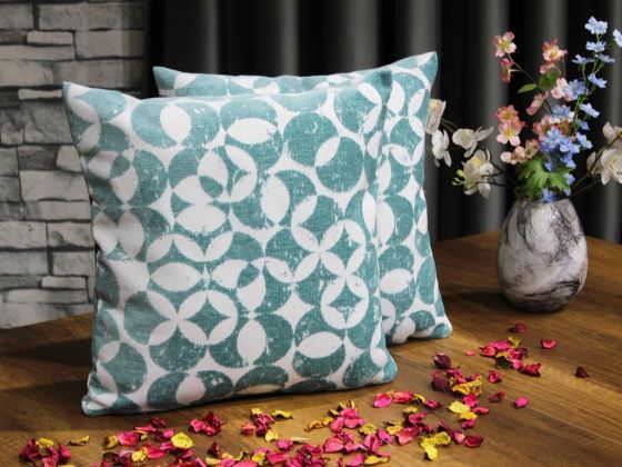 Dowry World Gamze Chenille 2-pack Cushion Cover Mint