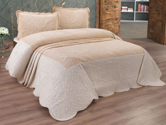 Dowry World Glory Double Bedspread Cream-Beige