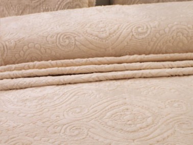 Dowry World Glory Double Bedspread Cream-Beige - Thumbnail