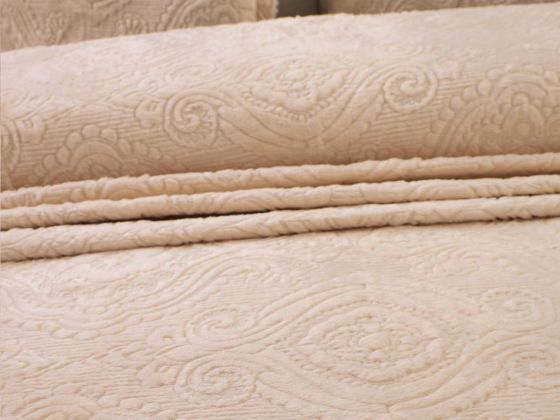 Dowry World Glory Double Bedspread Cream-Beige