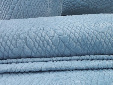 Dowry World Glory Double Bedspread Blue - Thumbnail