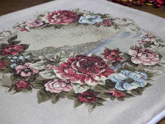 Dowry World Tapestry Lux Embossed 2 Liter Cushion Cover