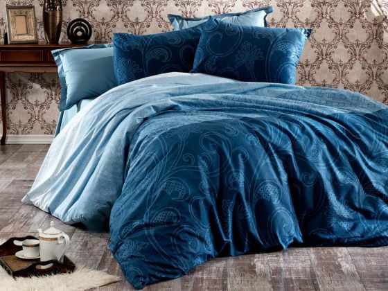Dowry World Hayal Double Duvet Cover Set Blue