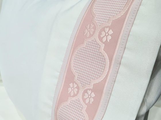 Dowry World Irish Cotton Satin Duvet Cover Set Cream Powder