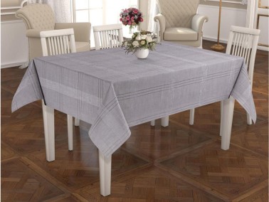 Dowry World Jasmina Rectangle Table Cloth Gray - Thumbnail