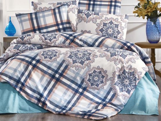 Dowry World Jasmine Double Duvet Cover Set Blue