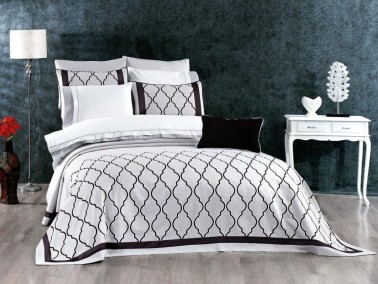 Çeyiz Diyarı - Dowry Land Jennifer 4 Piece Bedspread Set Gray Black Çeyiz Diyarı - Dowry Land Jennifer 4 Piece Bedspread Set Gray Black